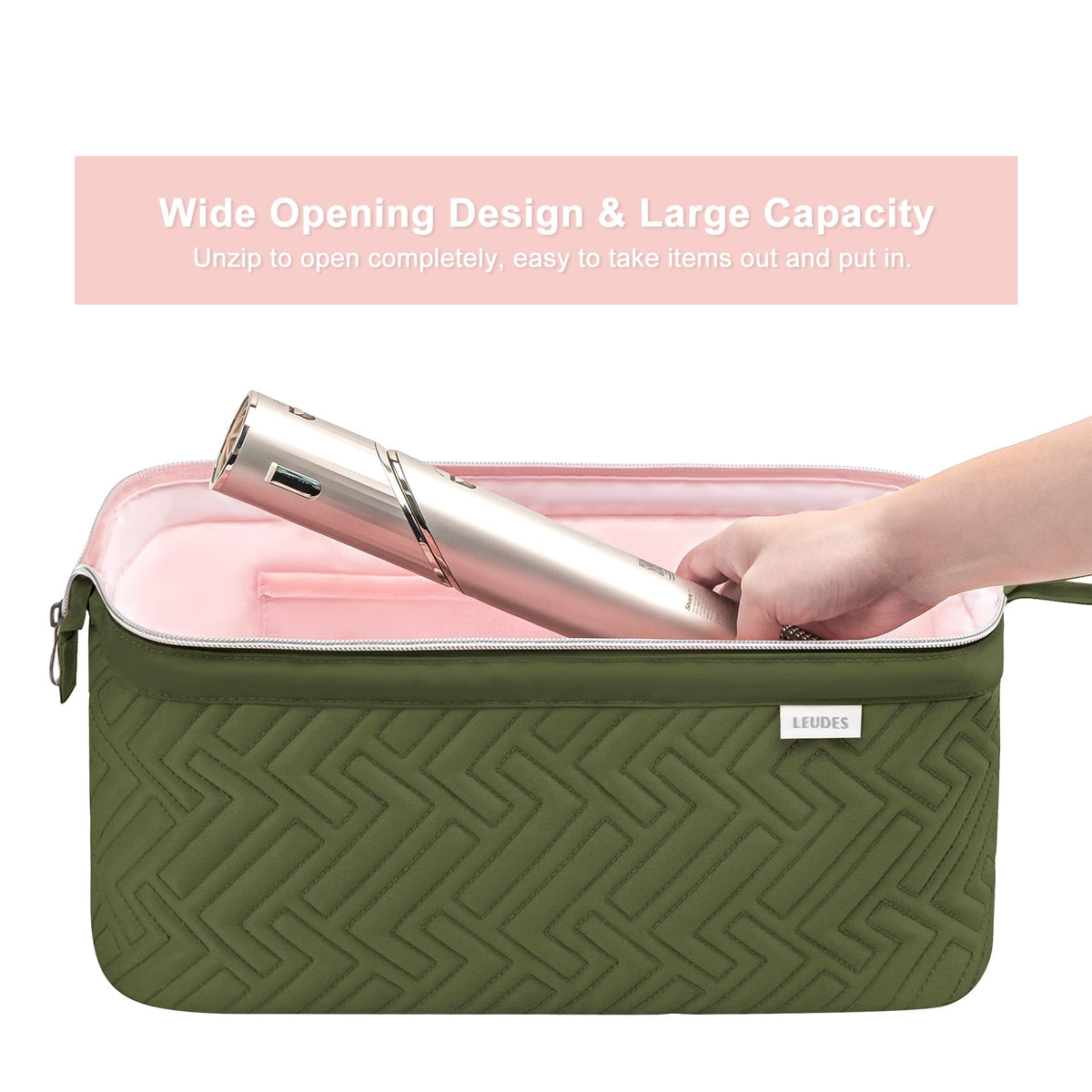 Leudes Hair Tools Travel Bag with Heat Resistant Mat for Shark Flex Style