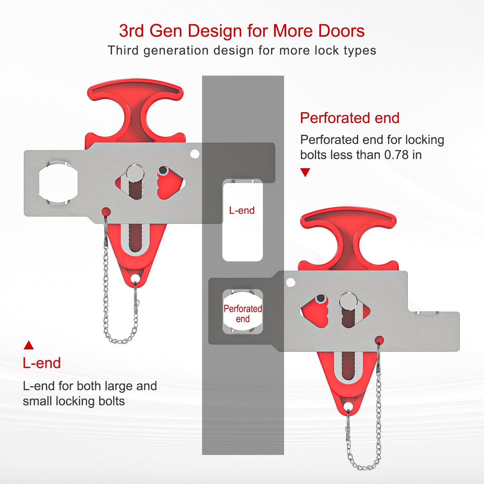 MATWEI 3rd Gen Portable Door Lock - Hotel Door Locks for Travelers Security, Travel Lock for Apartment/Dorm/Home - Extra Safety & Privacy Protection Device