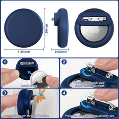 4-Pack Hidden AirTag Holders with Safety Pins for Luggage