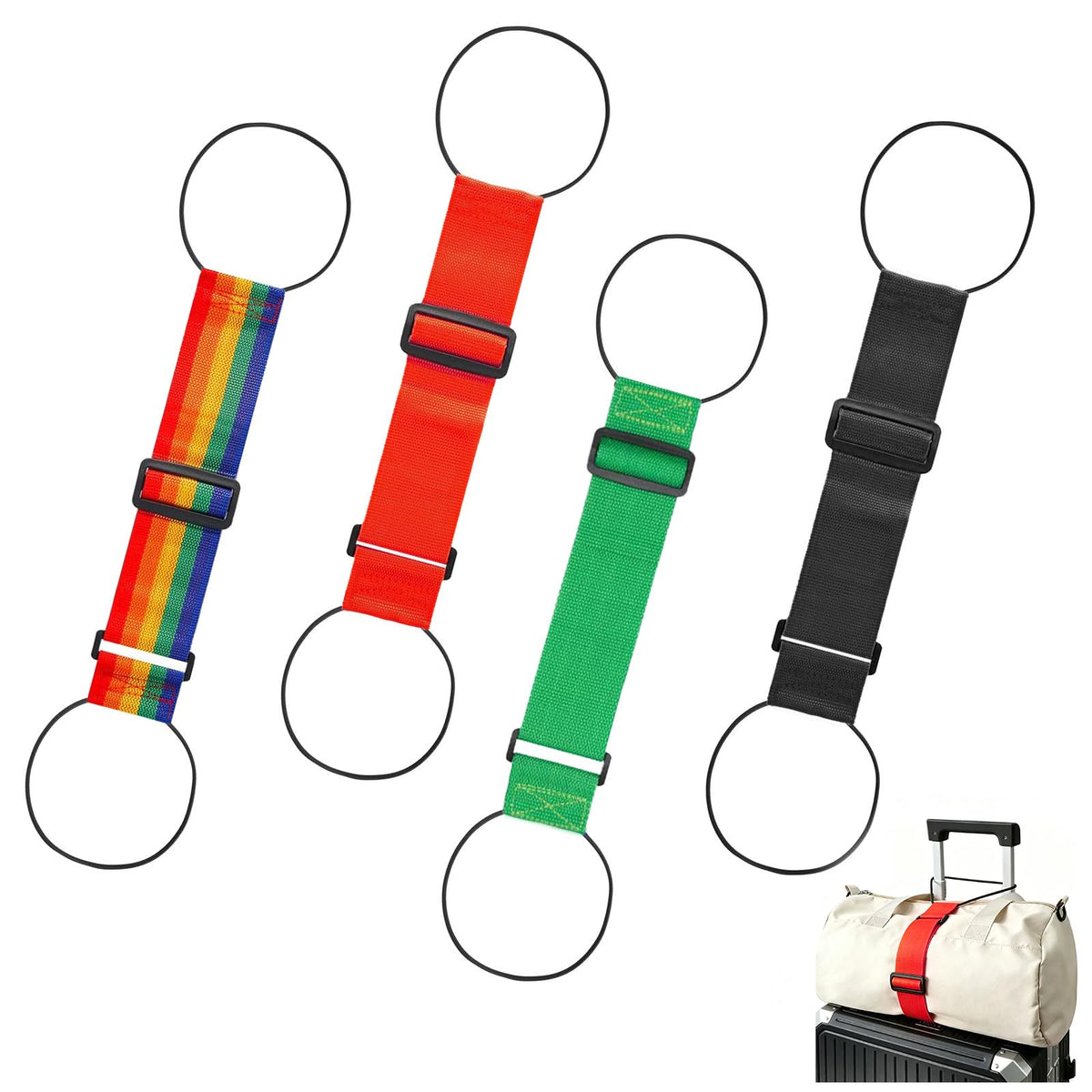 Multi Use Strong Adjustable Luggage Connector Straps for Suitcases