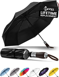 100 MPH Windproof Compact Auto-Folding Travel Umbrella