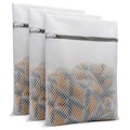 Muchfun 3Pcs Durable Honeycomb Mesh Laundry Bags for Delicates 12x16 Inches