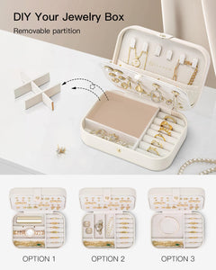 Portable Travel Jewelry Case for Earrings, Rings & Necklaces