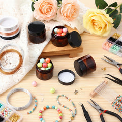 4-Pack Wide-Mouth Plastic Travel Jars with Lids