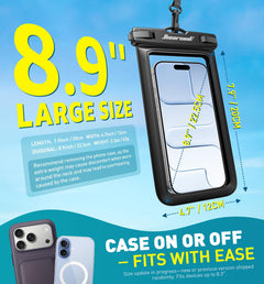 2-Pack IPX8 Universal Waterproof Phone Pouches for Travel