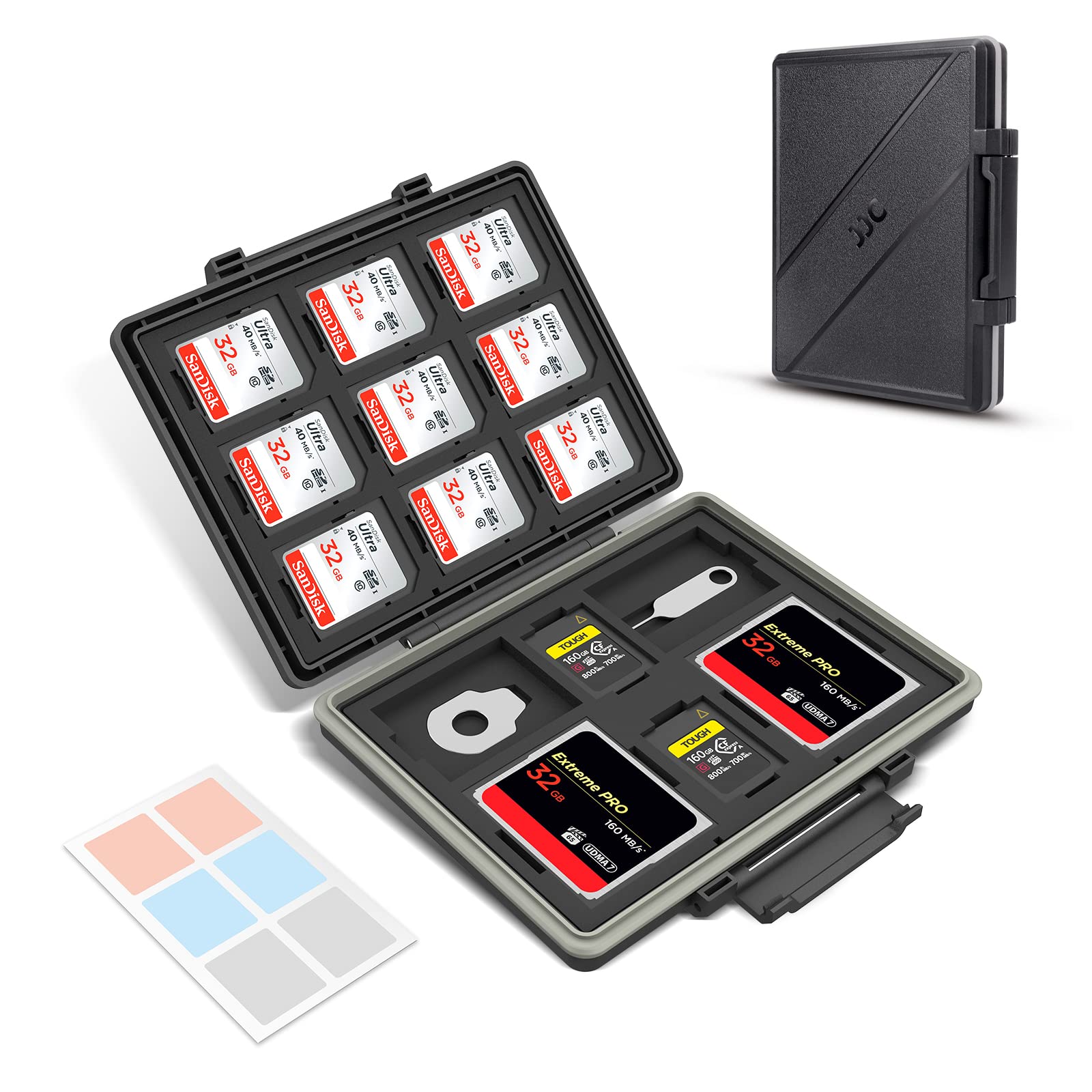 Memory Card Case Water-Resistant Anti-Shock Memory Card Wallet