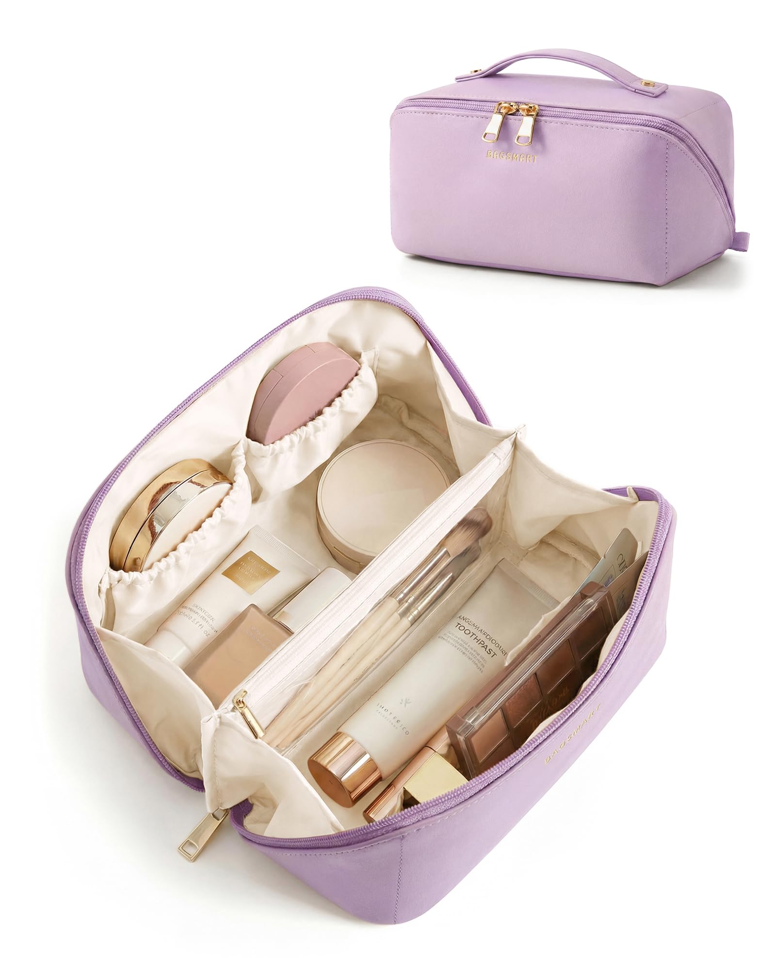 BAGSMART Makeup Bag Travel Toiletry Bag for Women, Make Up Bags