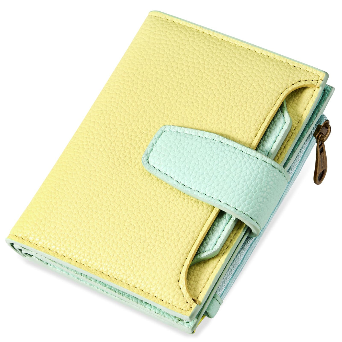 Airkit Wallet Women, Small Wallet for Women Leather, Ladies Bifold Compact RFID Blocking Credit Card Holder, Girls Mini Travel Purse, Pocket Passport Wallet with 4 ID Window
