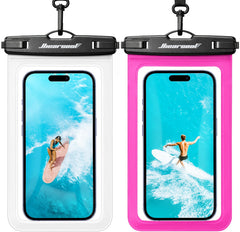 2-Pack IPX8 Universal Waterproof Phone Pouches for Travel