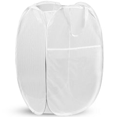 70L Collapsible Mesh Pop-Up Laundry Hamper with Side Pocket