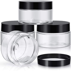 4-Pack Wide-Mouth Plastic Travel Jars with Lids