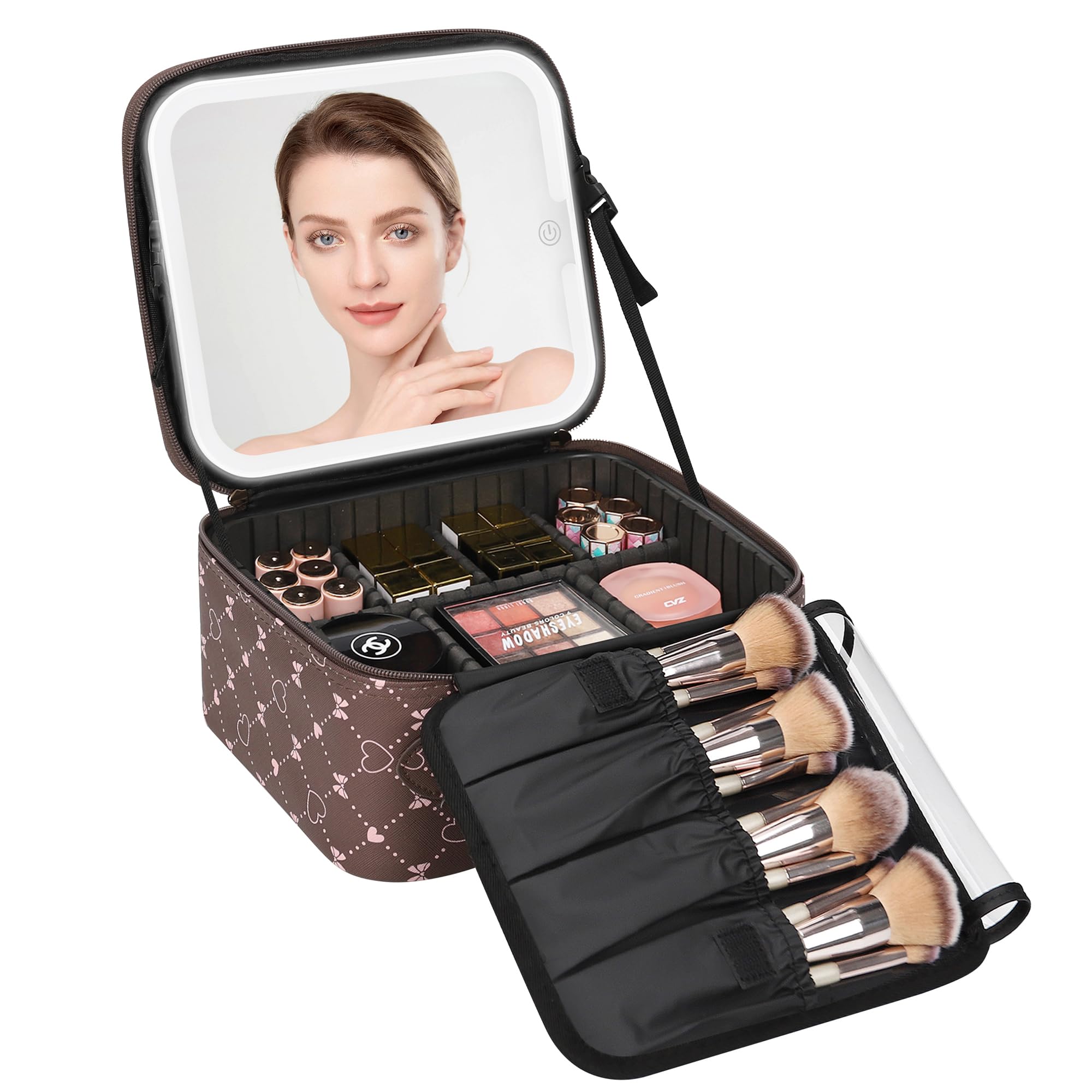 Relavel Makeup Case with Led Mirror