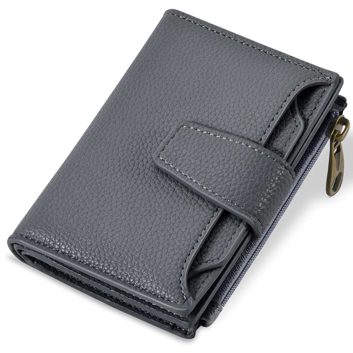 Airkit Wallet Women, Small Wallet for Women Leather, Ladies Bifold Compact RFID Blocking Credit Card Holder, Girls Mini Travel Purse, Pocket Passport Wallet with 4 ID Window