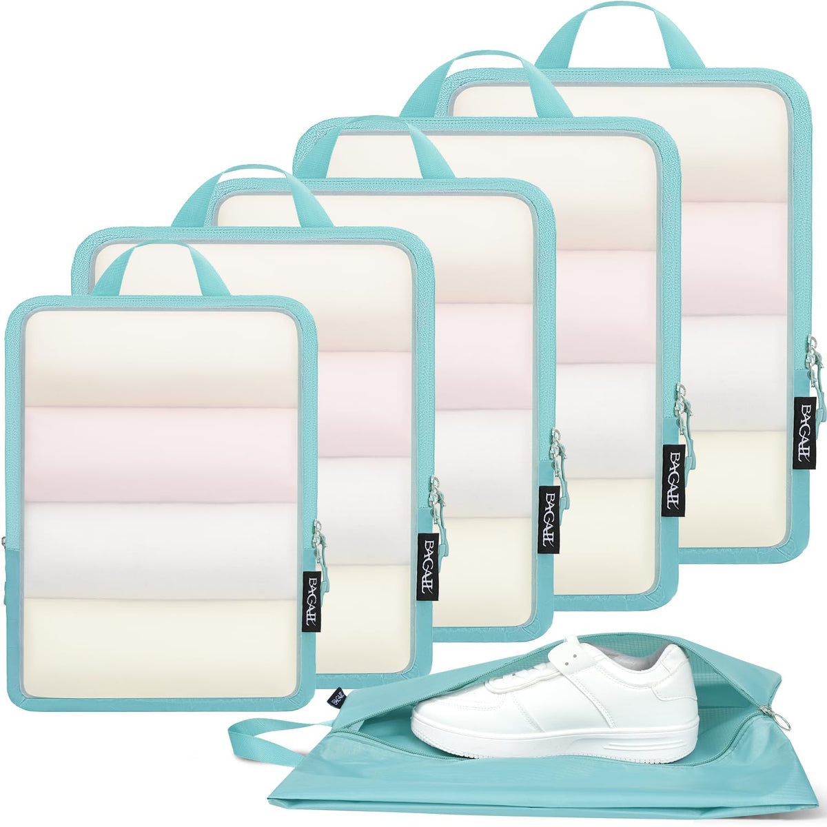 6-Piece Ultralight Compression Packing Cube Set for Travel