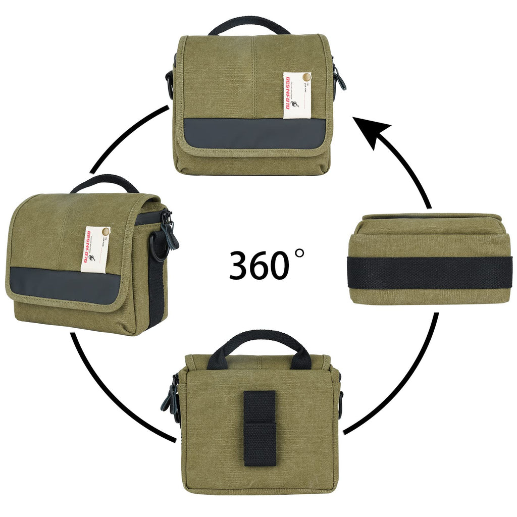 Besnfoto Mirrorless Camera Shoulder Bag Small Messenger Case Waist Bag Compatible for Canon