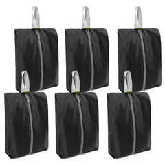 6-Pack Zippered Travel Shoe Bags with Carry Handles
