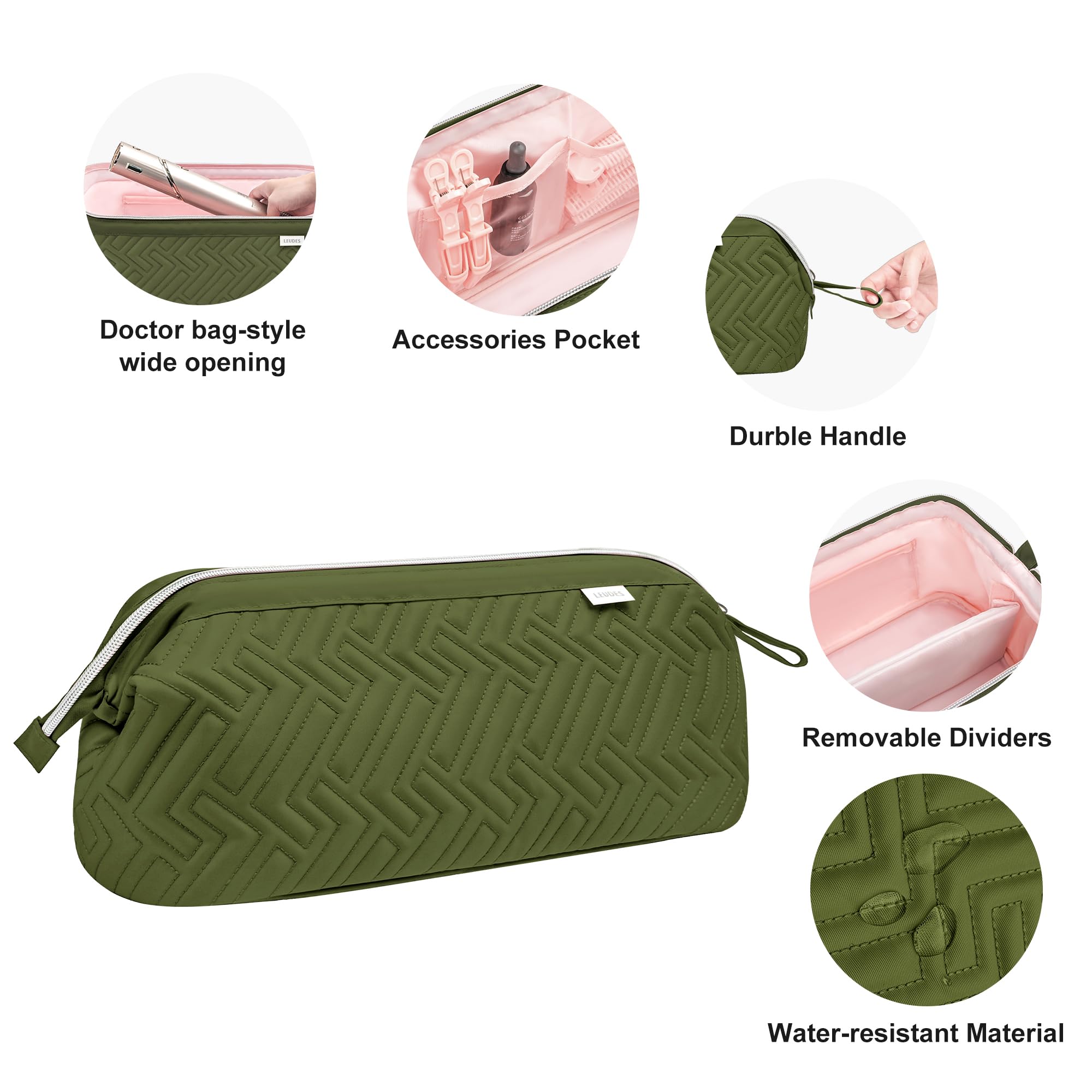 Leudes Hair Tools Travel Bag with Heat Resistant Mat for Shark Flex Style