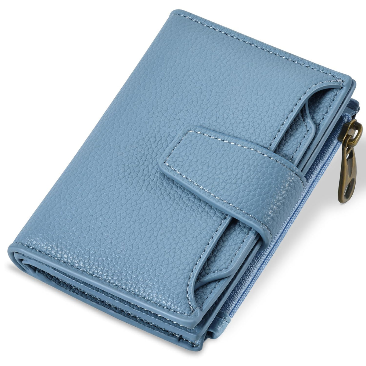 Airkit Wallet Women, Small Wallet for Women Leather, Ladies Bifold Compact RFID Blocking Credit Card Holder, Girls Mini Travel Purse, Pocket Passport Wallet with 4 ID Window