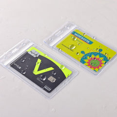5-Pack Waterproof Clear ID Badge Holders with Lanyards