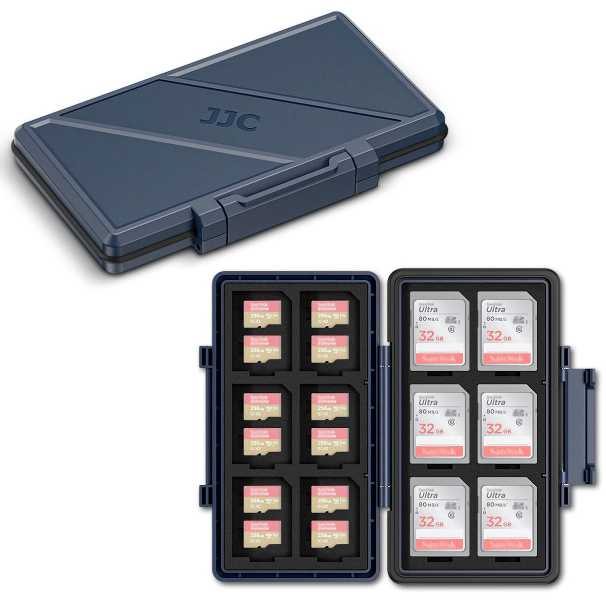 Memory Card Case Water-Resistant Anti-Shock Memory Card Wallet