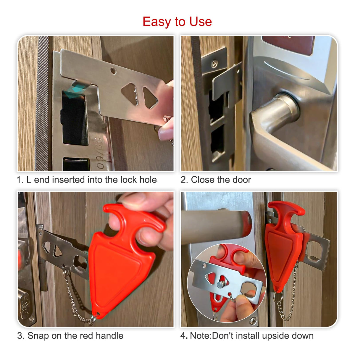 MATWEI 3rd Gen Portable Door Lock - Hotel Door Locks for Travelers Security, Travel Lock for Apartment/Dorm/Home - Extra Safety & Privacy Protection Device