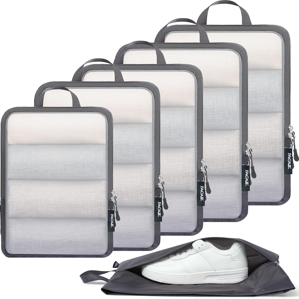 6-Piece Ultralight Compression Packing Cube Set for Travel