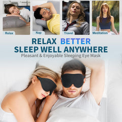 3D Contoured Light-Blocking Sleep Mask for Side Sleepers