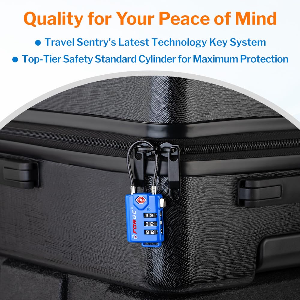 TSA-Approved Resettable Combination Cable Luggage Lock