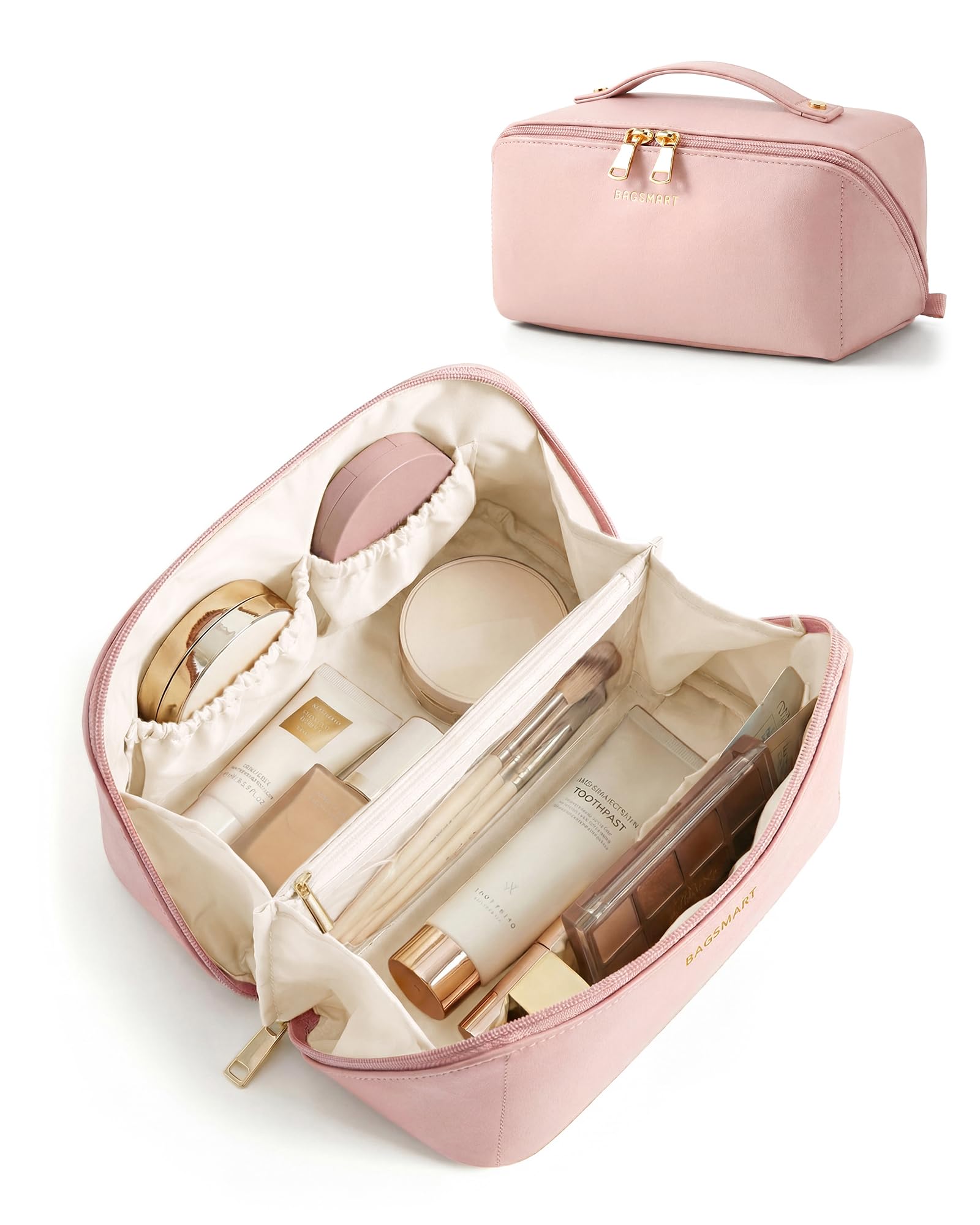 BAGSMART Makeup Bag Travel Toiletry Bag for Women, Make Up Bags