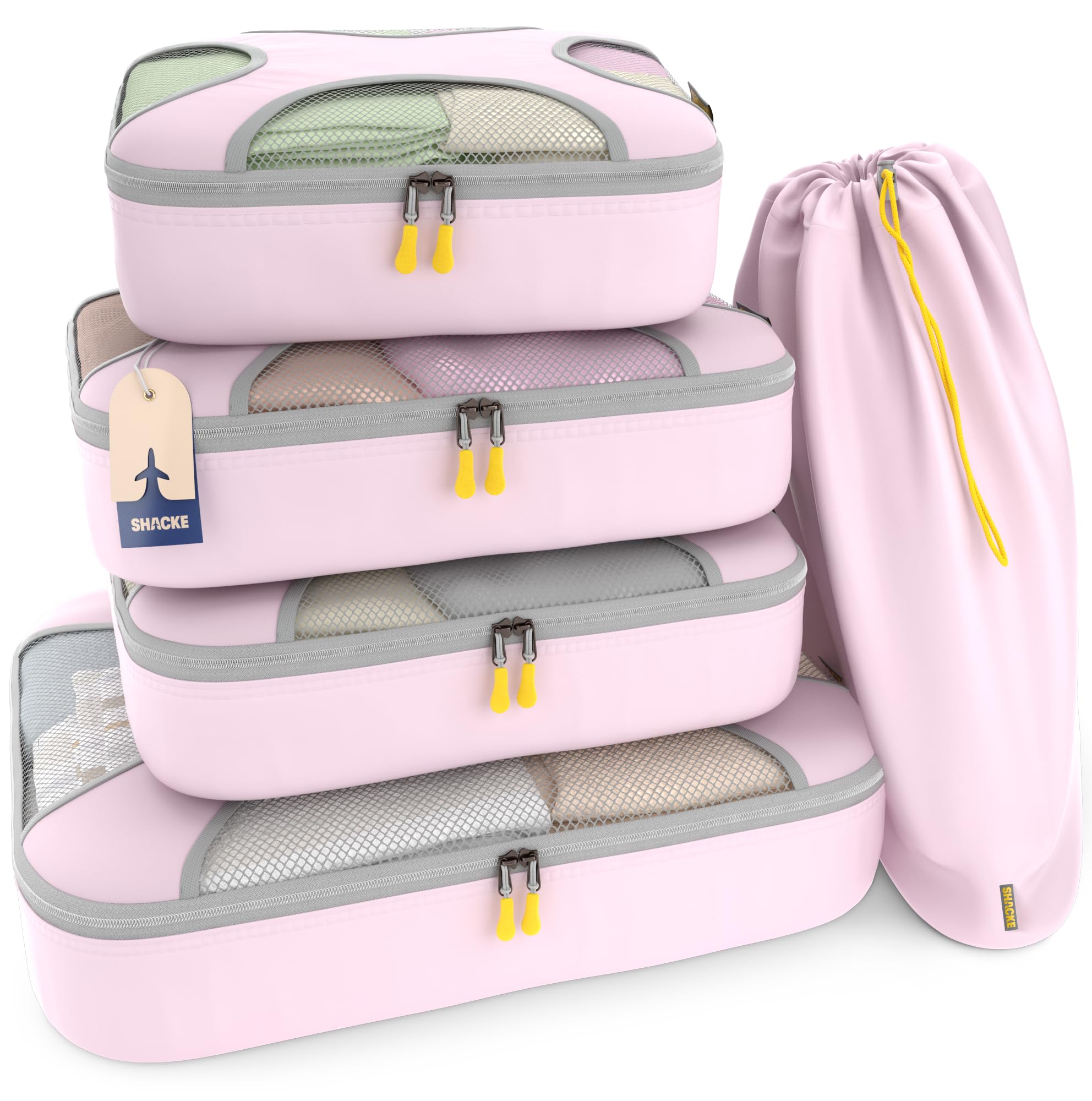 5 Set/8 Set Packing Cubes - Travel Organizers with Laundry Bag