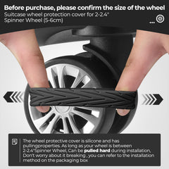 8-Pack Protective Luggage Wheel Covers for Suitcases