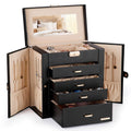 Homde Large Jewelry Box for Women: 5-Layer Organizer with Lock for Dresser