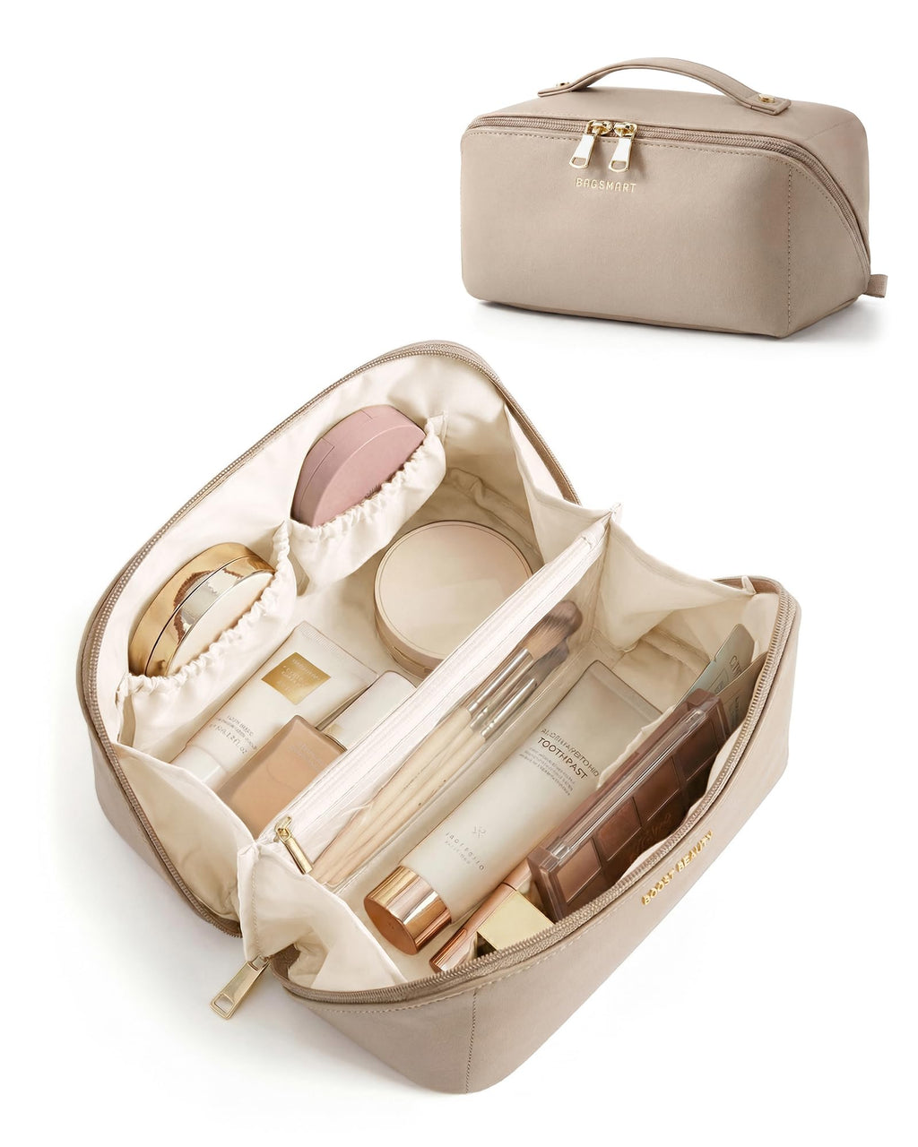 BAGSMART Makeup Bag Travel Toiletry Bag for Women, Make Up Bags