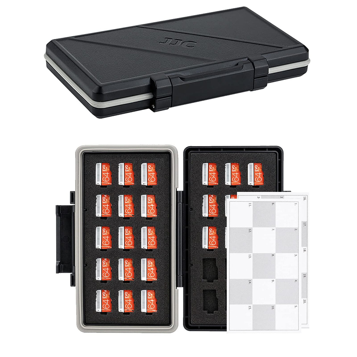 Memory Card Case Water-Resistant Anti-Shock Memory Card Wallet