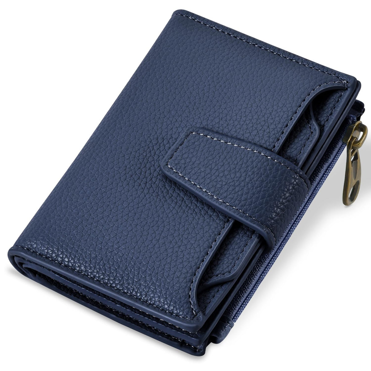 Airkit Wallet Women, Small Wallet for Women Leather, Ladies Bifold Compact RFID Blocking Credit Card Holder, Girls Mini Travel Purse, Pocket Passport Wallet with 4 ID Window