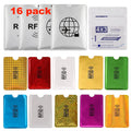 Luumxai 16 RFID Blocking Sleeves Set (10 Credit Card Holders & 4 Passport Protectors) Identity Theft Protection Secure Sleeves Set.Waterproof aluminum foil slim Design easily into your Wallet