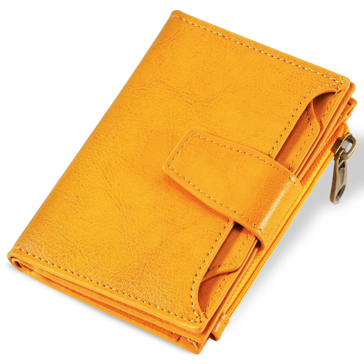 Airkit Wallet Women, Small Wallet for Women Leather, Ladies Bifold Compact RFID Blocking Credit Card Holder, Girls Mini Travel Purse, Pocket Passport Wallet with 4 ID Window