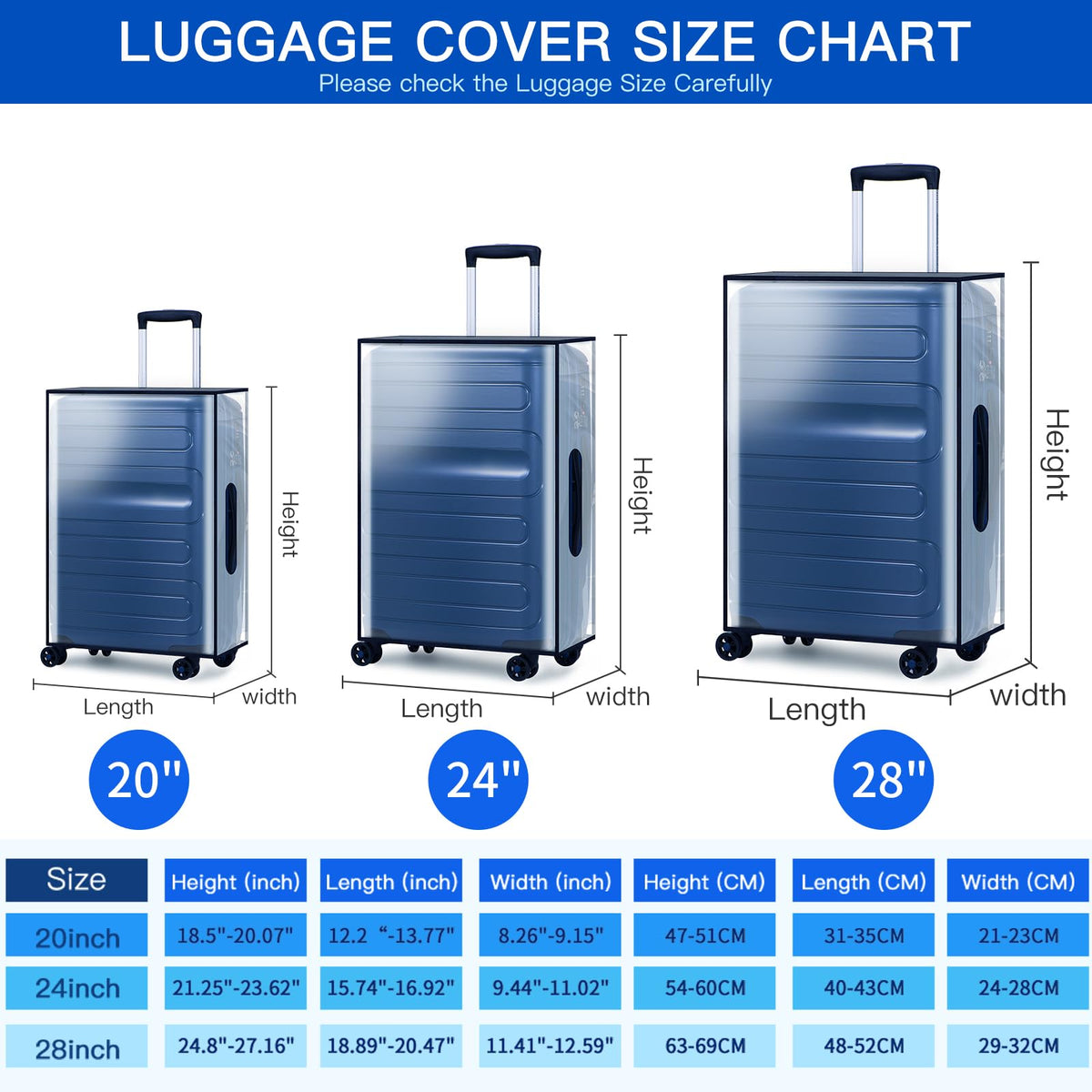 TSA-Approved Protective Luggage Cover for Suitcases