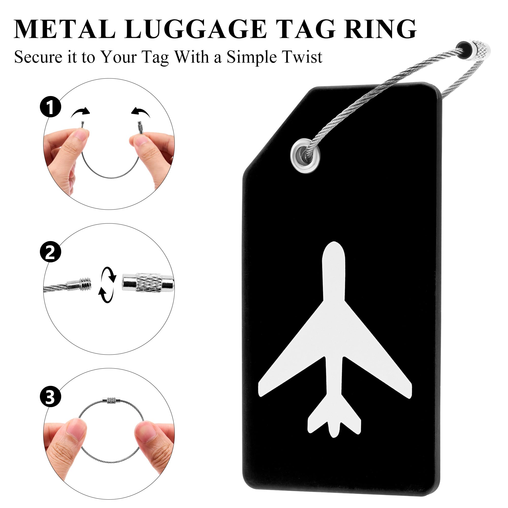 Gostwo Silicone Luggage Tags for Suitcases, Plane Travel Essentials