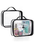 BAGSMART Clear Toiletry Bag, 3 Pack TSA Approved Toiletry Bag Quart Size Bag
