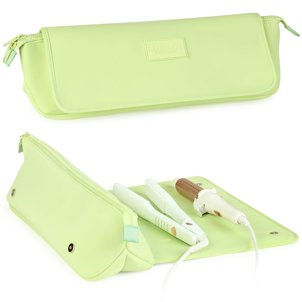 BAREFOOT CARIBOU Hair Tools Travel Bag and Heat Resistant Mat 17"