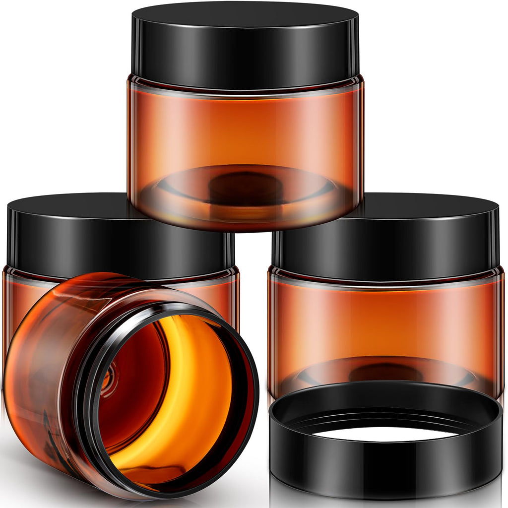 Patelai 4 Pcs Plastic Jars Wide Mouth with Lids