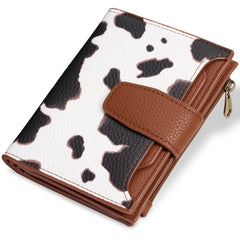 Compact RFID Blocking Leather Bifold Travel Wallet for Women