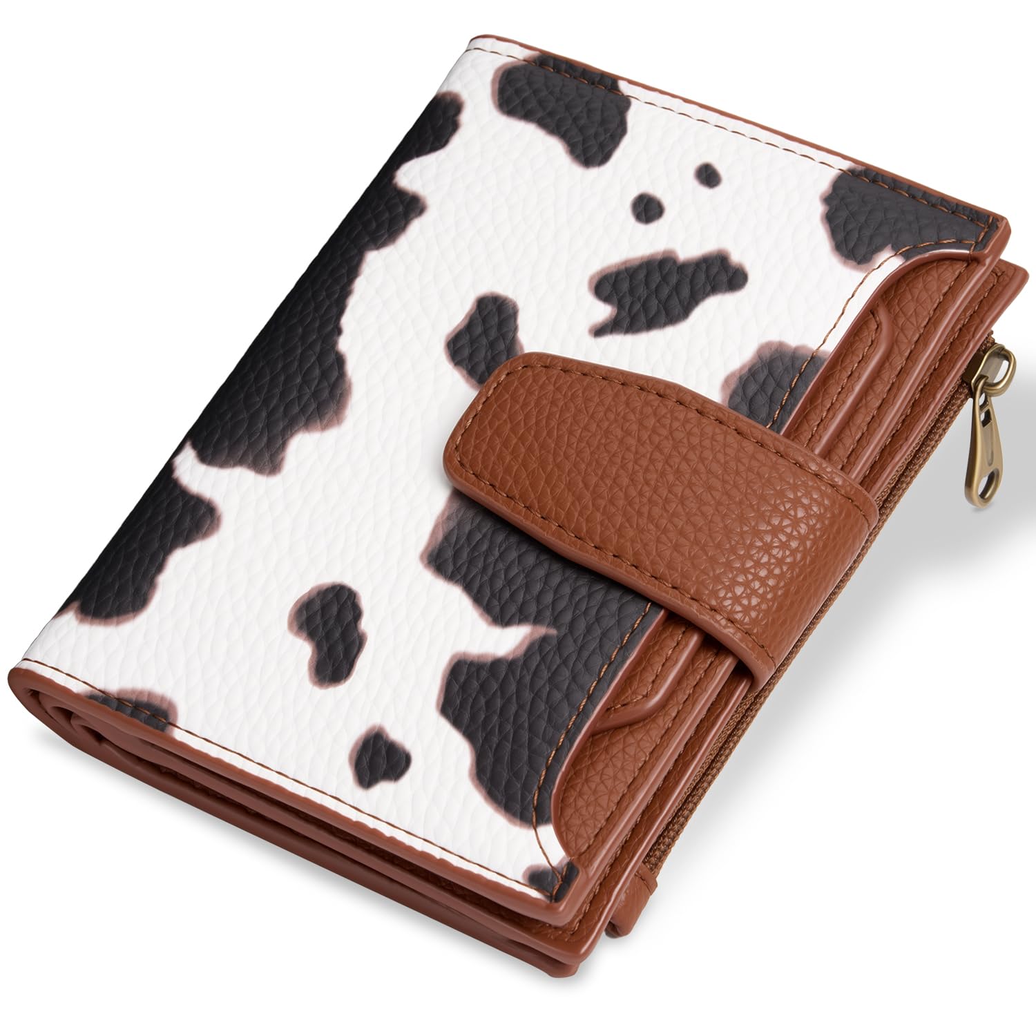 Airkit Wallet Women, Small Wallet for Women Leather, Ladies Bifold Compact RFID Blocking Credit Card Holder, Girls Mini Travel Purse, Pocket Passport Wallet with 4 ID Window
