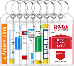 Cruise Luggage Tag Holder for Carnival, NCL, Princess & MSC