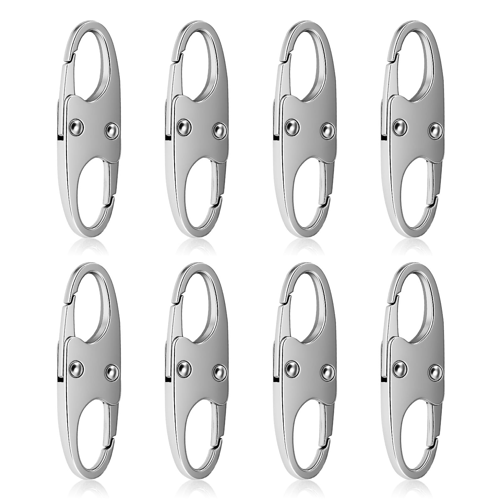 Anti-Theft Small Carabiner Clip, Double Opening Zipper Pull Replacement, Elegant Zinc Alloy Zipper Clips for Backpacks, Luggage, Duffel Bags, Travel Security Essentials