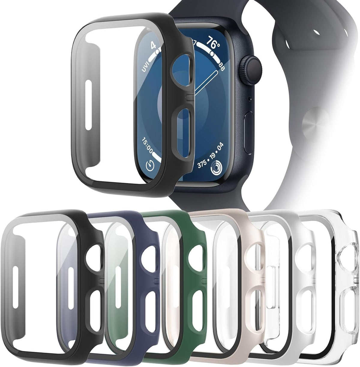 6-Pack 40mm Apple Watch Cases with Screen Protectors