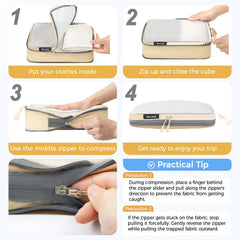 6-Piece Ultralight Compression Packing Cube Set for Travel