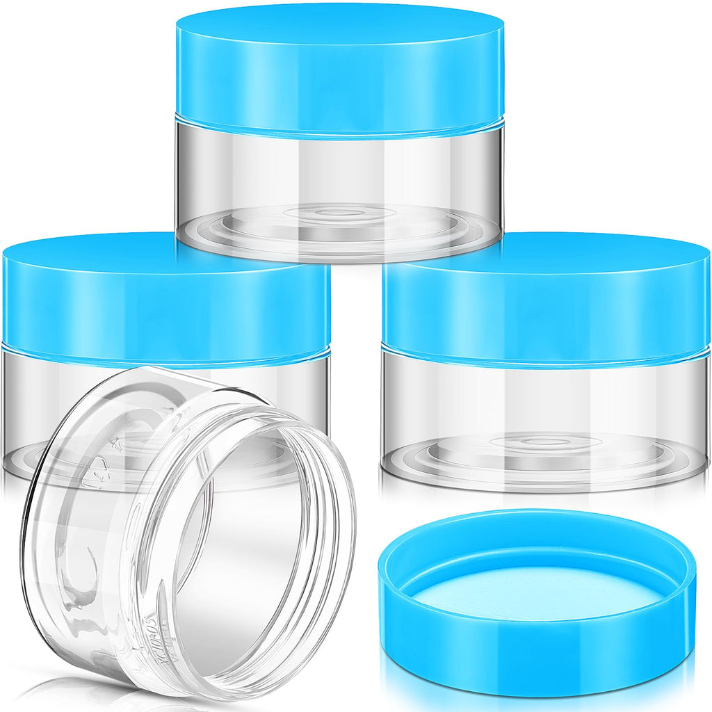 Patelai 4 Pcs Plastic Jars Wide Mouth with Lids