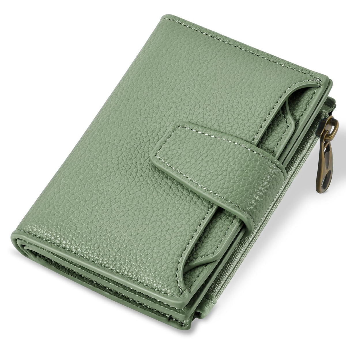 Airkit Wallet Women, Small Wallet for Women Leather, Ladies Bifold Compact RFID Blocking Credit Card Holder, Girls Mini Travel Purse, Pocket Passport Wallet with 4 ID Window